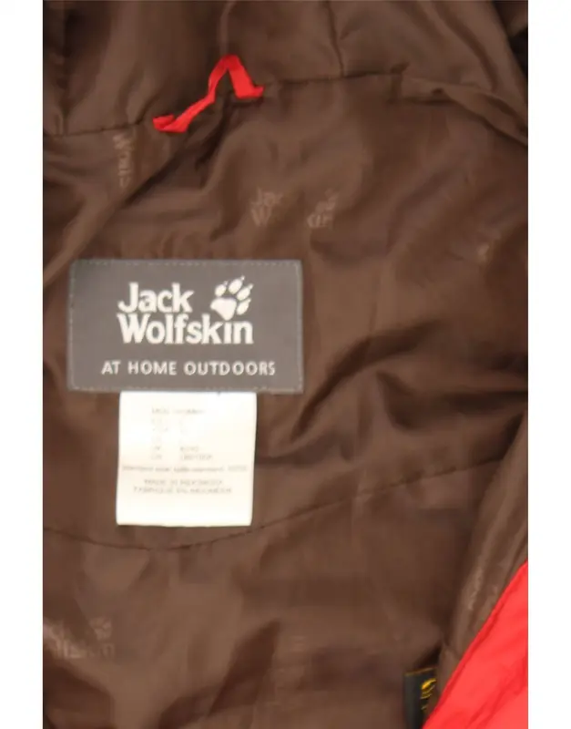 Pre-Owned Vintage JACK WOLFSKIN Mens Hooded Padded Jacket UK 40/42 Large Red Polyester 6
