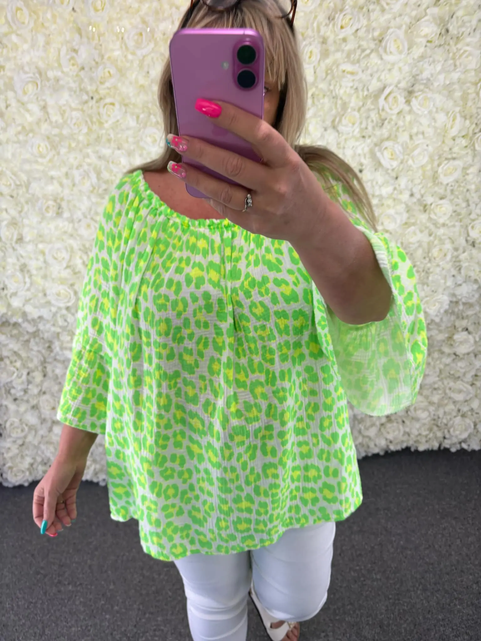 JB ORLA Leopard Print Bardot Top 14 to 24/26 Plus Size Curve Womenswear Summer Holiday Blouse