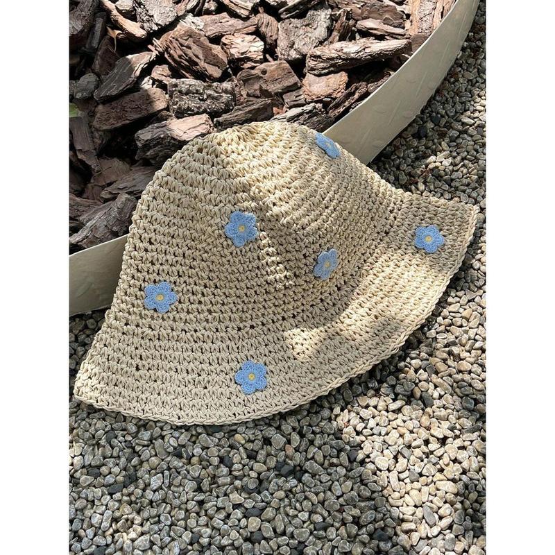 DAZY Women Flower Decor Fashion Straw Hat 6
