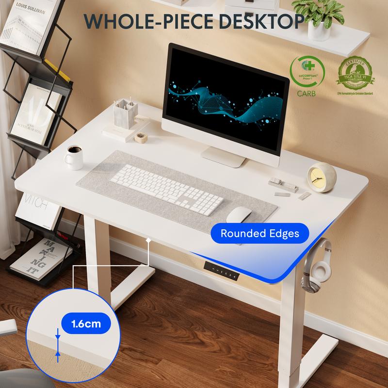FLEXISPOT ONE PIECE Electric Standing Desk | Height Adjustable Sit Stand Desk | Ergonomic & Space-Saving Desk for Home Office or Study Room 6