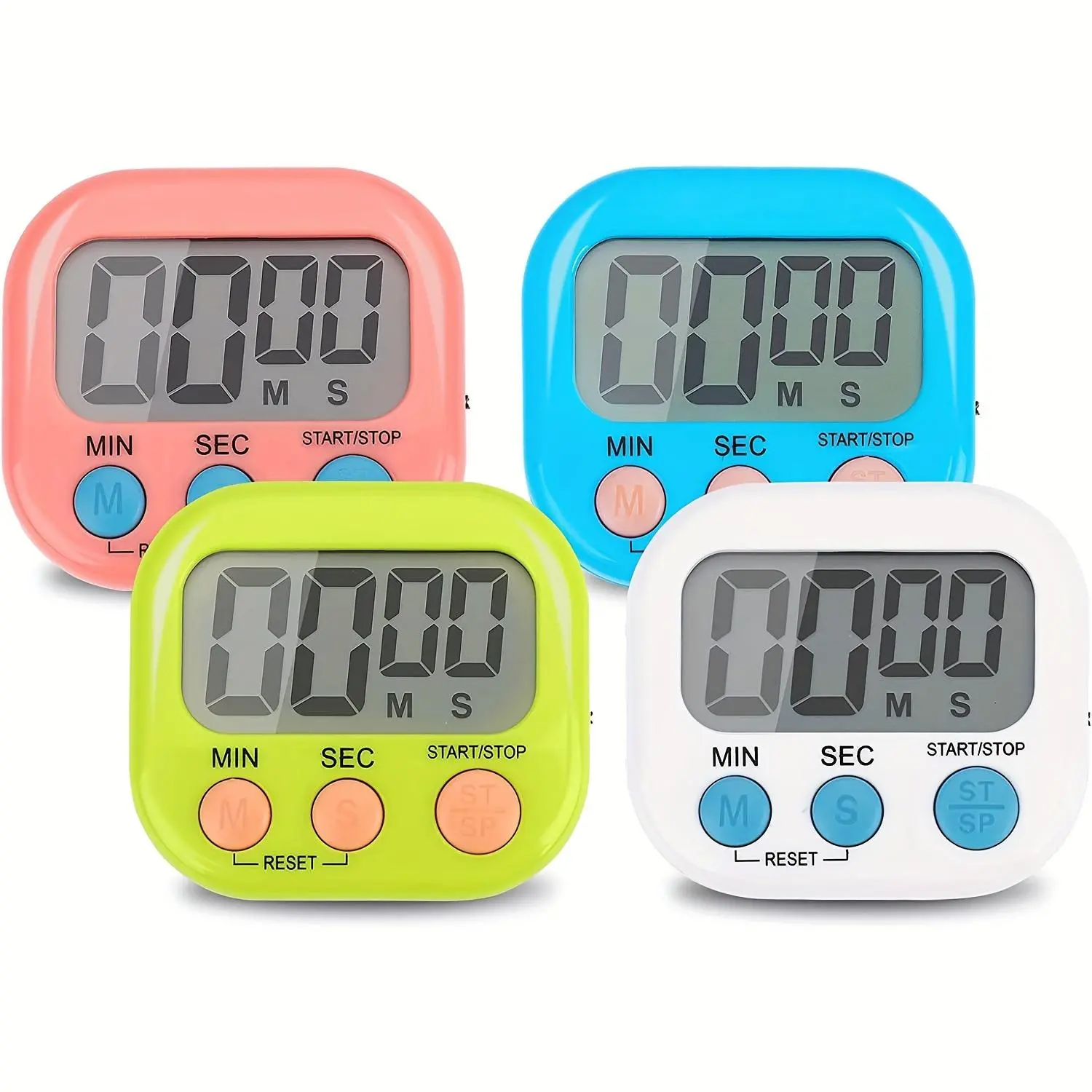 1pc Multi-Function Electronic Timer - Magnetic Digital Timers, Big LCD Display, Loud/Silent Switch Countdown Timer - For Kitchen, Gym, Classroom, Meeting & More - Perfect Gift for Students, Teachers & Chefs
