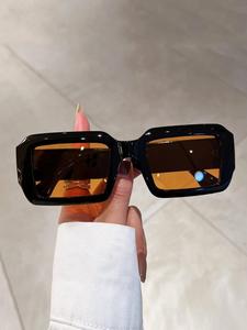 Unisex Simple Style Sunglasses (1 Pair), Trendy Geometric Frame Casual Sunglasses for Everyday Use, Fashion Accessories for Outdoor Activities