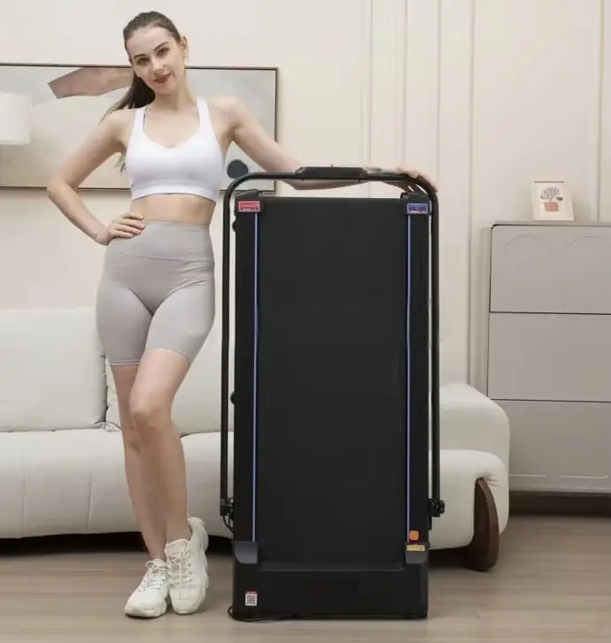 Foldable Walking Pad Treadmill for Home & Office - Compact Under Desk Electric Running Machine with Handle, Remote Control & App, 2HP Motor, 1-10Km/H Speed, 110kg/245lbs Capacity - Portable & Convenient Fitness Solution 1