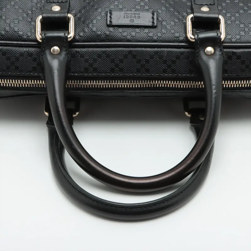 #978 - Gucci Diamante Black 2 Way Handbag Leather 344357 - Pre-owned 4