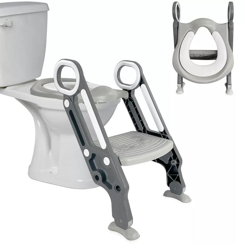 Children Toilet Seat & Ladder Toddler Training Step Up Easy Fold Down For Kids 4