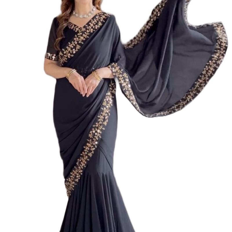 Georgette  Ready to wear Gown Saree Womenswear Asian Comfort 1