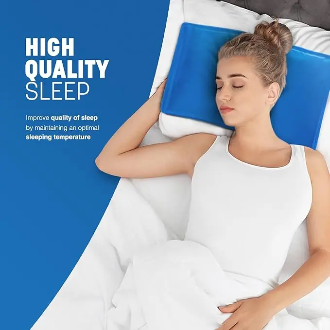 2-Pack Large Cooling Gel Pillows (30x40cm) - Enhancing Sleep Quality, Alleviating Flu & Fevers, Relieving Migraine Headaches 3