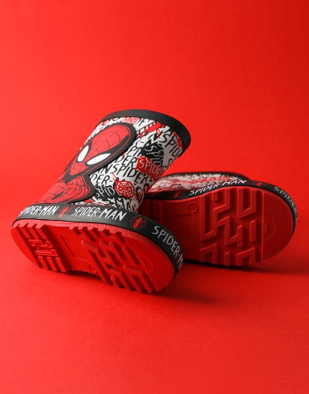 Vanilla Underground x Spiderman Boys Red Character Wellington Boots without Handles 4