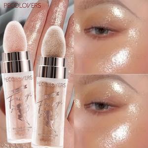 1 pcs fairy glow highlight patting powder, shiny shimmer full body contouring, highlight pearlesscent patting powder for face body lips and eye