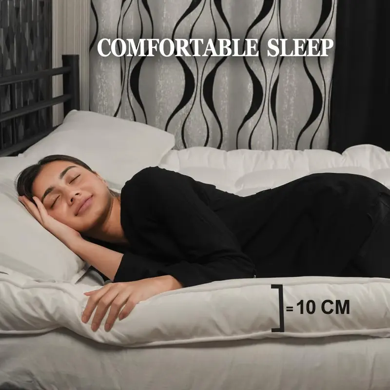 SAIMAZ 4" Inch Deep Luxury Soft Hotel Quality Microfiber Mattress Topper All Sizes 10cm 5