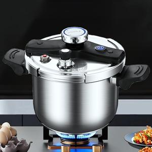Stainless Steel Kitchenware High Pressure Cooker, 1 Count Large Capacity Easy Clamp Lock Cover Cooker, Safety Explosion-proof Design Cookware for Induction & Gas Stoves
