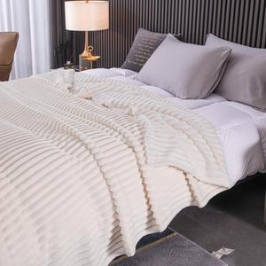 Solid Color Fuzzy Blanket, 1 Count Soft Warm Throw Blanket, Travel Blanket, All Season Blanket, Breathable Comfortable Blanket, Comfy Bedding for Halloween Decor