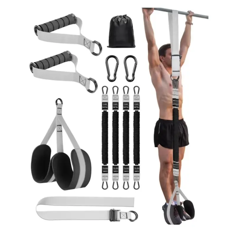 2025 Patented Pull-Up Assist Band | Heavy Duty Resistance Bands with Knee Pad | Adjustable Strength Training System 1