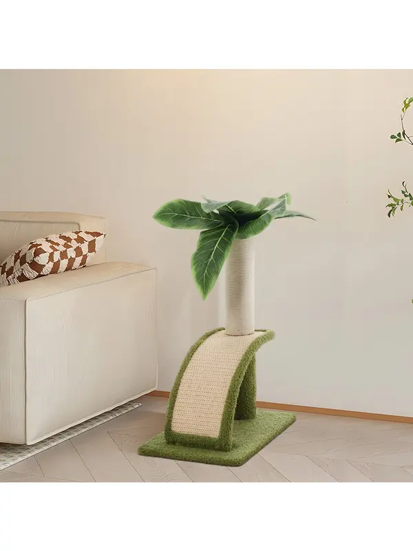 Pets Mood Green Tree Sisal Cat Sratching Post with Backscratcher 2