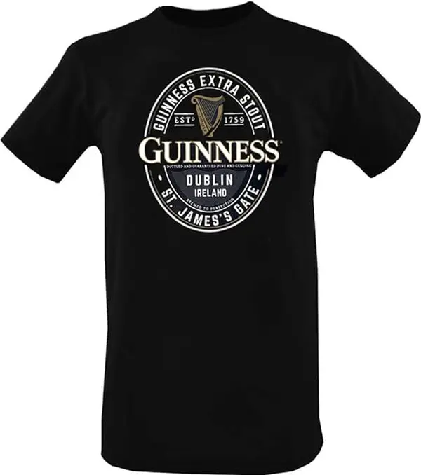 Guinness Unisex English Label Print T-Shirt 0