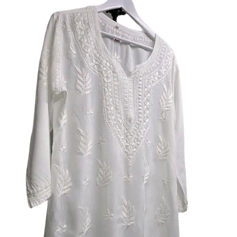 Short length hand embroidered shirts Womenswear Top Fabric Linen Blouse Comfort 0