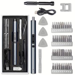 Mini Precision Electric Screwdriver Set, 50-in-1 Magnetic Bits Screwdriver Set, Type-C Interface Repair Tool Set for Phone Camera Laptop Watch