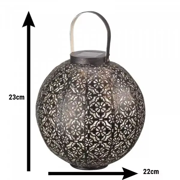 2x New Moroccan Solar Powered LED Hanging Garden Lantern Modern Garden Lighting 2