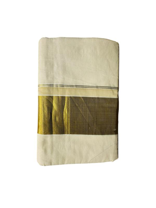 Product Introduction of Thick Solid Zari Kerala Saree Cotton with Gold, Silver and Copper Zari Pallu 3