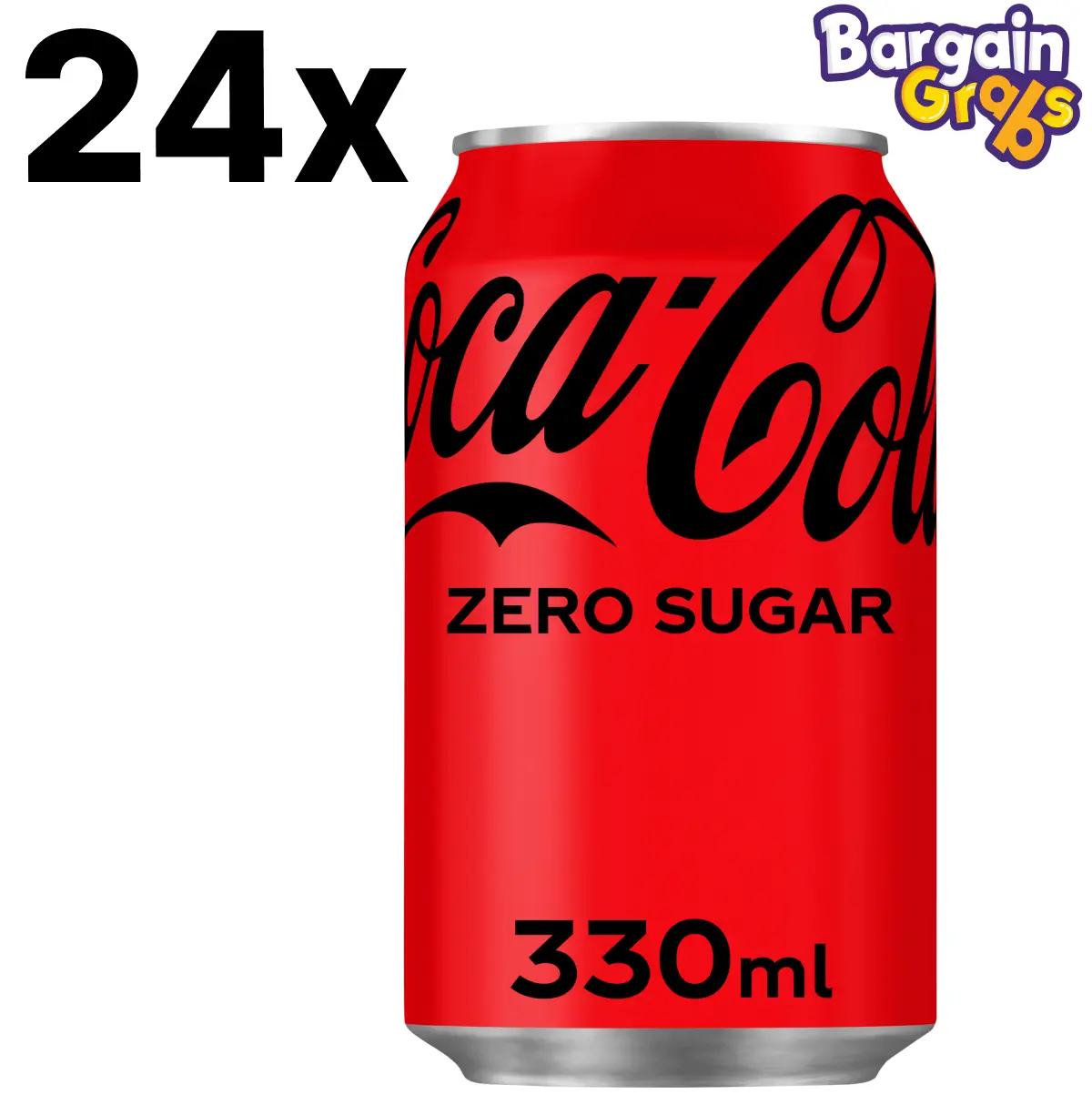 24 x 330ml Coca-Cola Zero Sugar – Crisp, Refreshing & Zero Calories (BBD: 31/05/2025) Beverage Drink Ice Cold