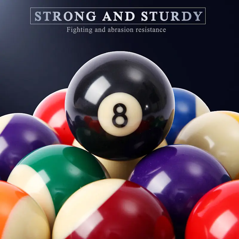 2-1/4" inch Pool Balls Cues Billiard Table 16 Numbered Balls & Triangle Rack Kit 7