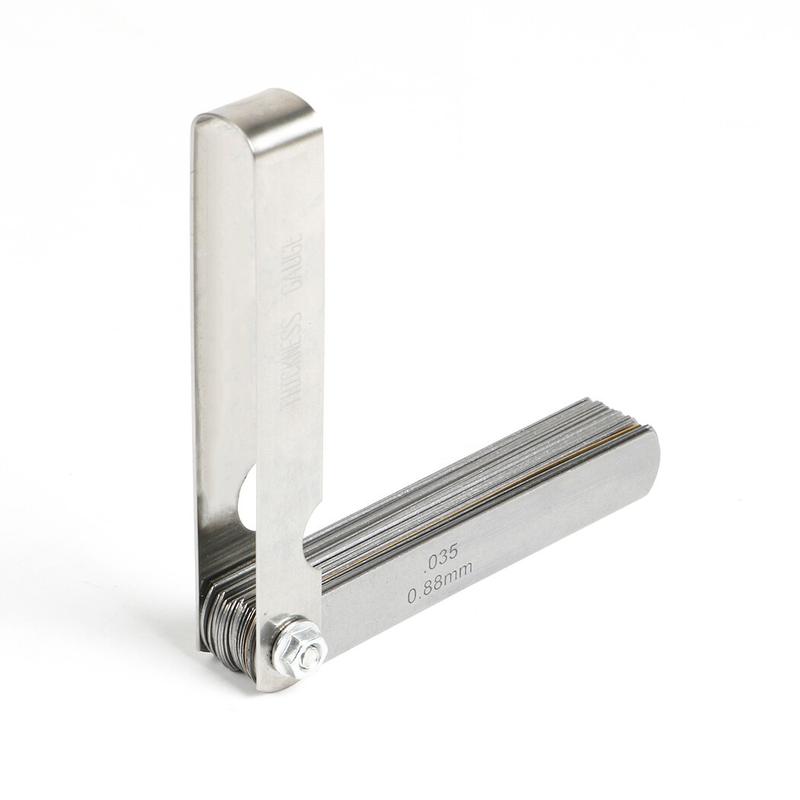 Product Introduction of 32 Blade Feeler Filler Gauge Spark Plug Gap Metric Imperial Measuring Brass Tool 4