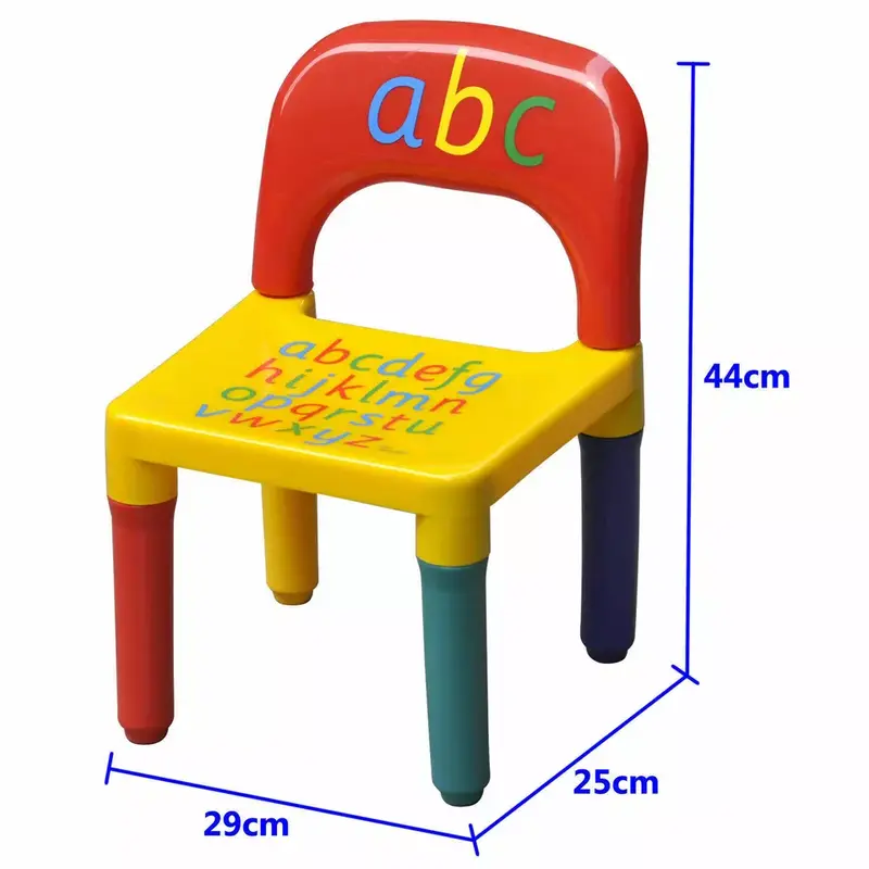 ABC TABLE AND CHAIR SET Alphabet Childrens Plastic - Kids Toddlers Childs - Gift 6