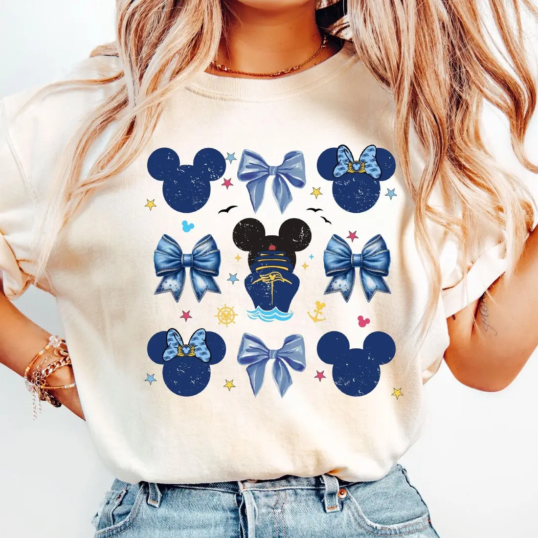 Mickey Cruise T-Shirt, Cruise Shirt, Coquette Bow Mickey Shirt, Coquette Cruise Shirt