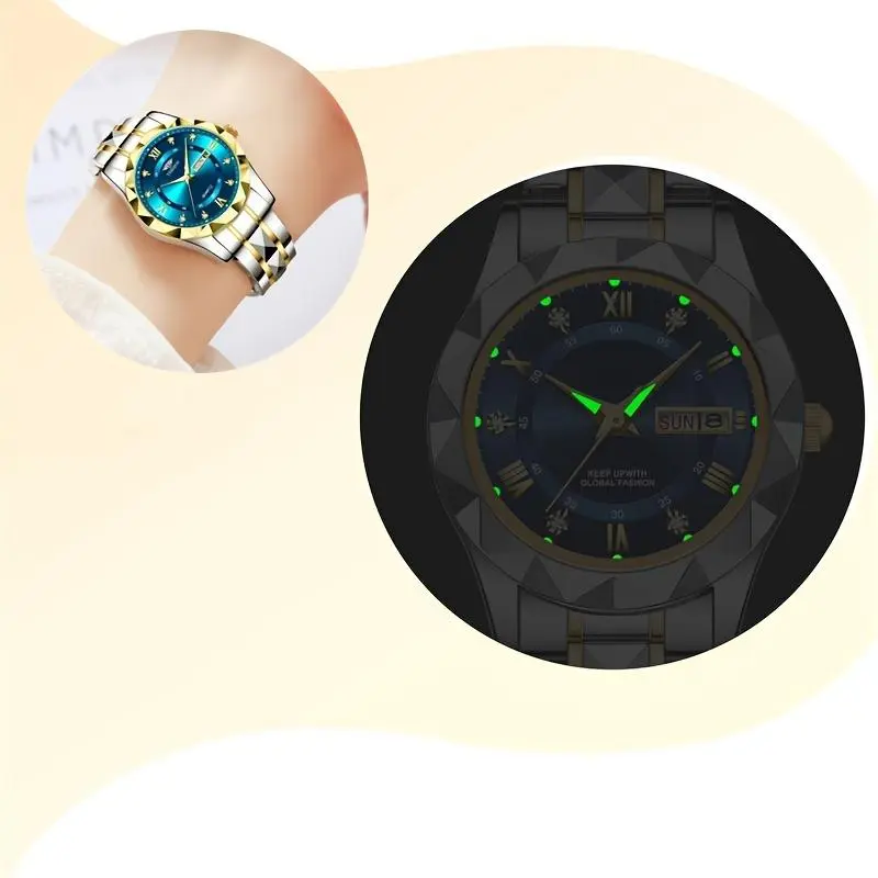 A New Stylish Stainless Steel Ladies Watch With Night Light, Calendar, And Week Display Is An Ideal Choice For Ladies' Sports Watches For Simple And Casual Lifestyle Travel Quartz Watch Birthday Gifts Holiday Gifts Presents. 8