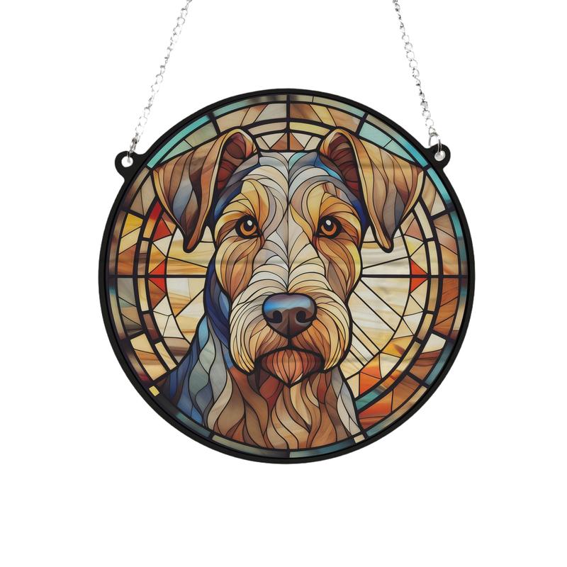 Airedale Terrier Stained Glass Effect Suncatcher 2