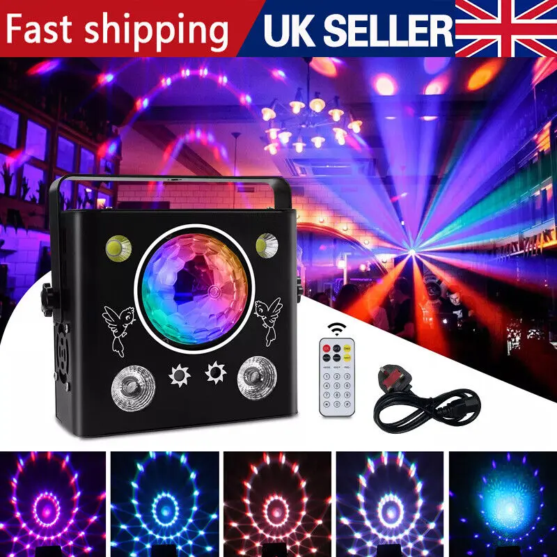 UK Party Essential: DMX RGB LED Laser Scanner Projector - Strobe Laser Light for DJ & Disco Stages 0