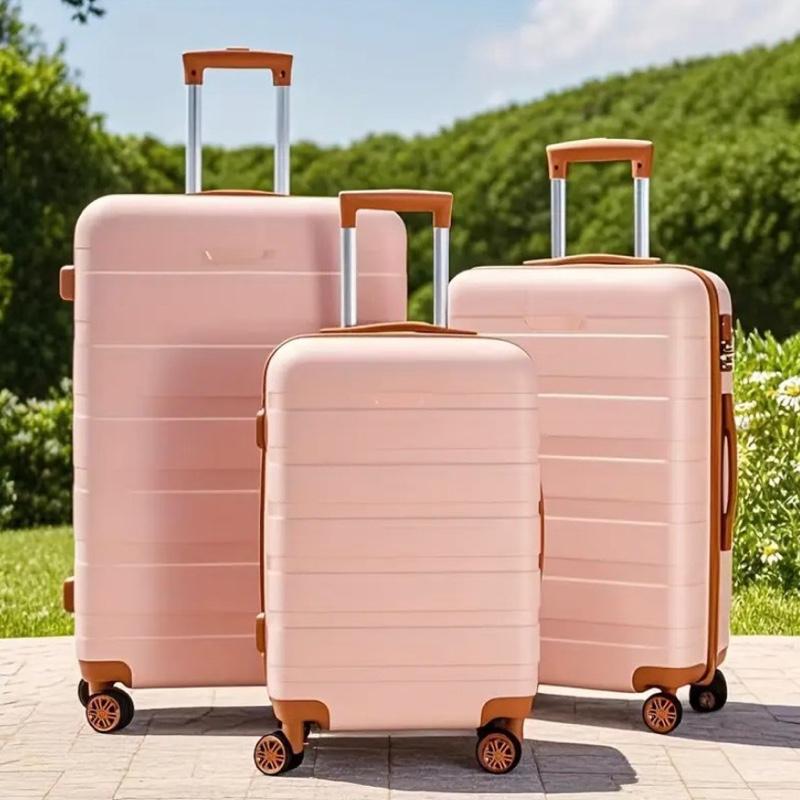 3pcs Hard Shell Luggage Set with Spinner Wheels - 50.8/60.96/71.12 cm, Anti-Theft TSA Lock, Durable ABS+pcs Travel Suitcases 4