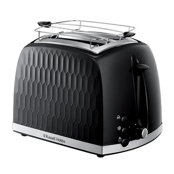 Russell Hobbs 26061 Honeycomb 2 Slice Black Toaster with High Lift Feature & Variable Browning Control 4