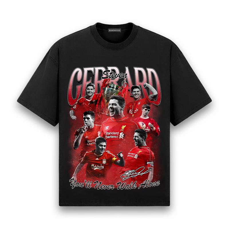 STEVEN GERRARD (LIVERPOOL) "T-SHIRT",Viral T-Shirt, Football T-Shirt, Soccer T-Shirt Gift for Men & Women, Football Lover Shirt, Soccer Fan, Gildan 5000 Graphic Tee Outfit 0
