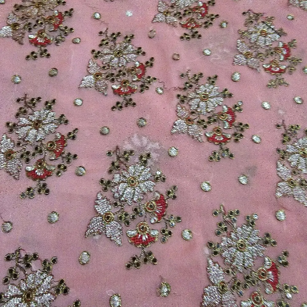 4 piece unstitched chiffon embroidered suits , lilac , mehroon, brown peach colours in stock