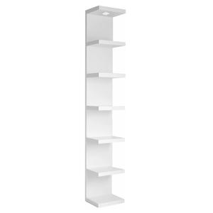 Sleek 7-Tier Wall Shelf with built in LED Light & Remote for Spaces and Decor Display, White - Space-Saving Design - Mount,  Organiser, Minimalist Decorative- Sturdy and Strong