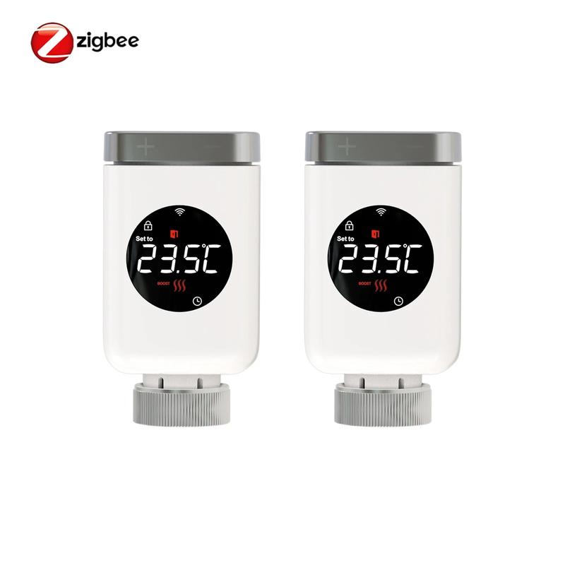 Smart Wifi/ZigBee Thermostatic Radiator Valve TRV Programmable App Remote Temperature Controller with Alexa GoogleHome for Home Heating 4