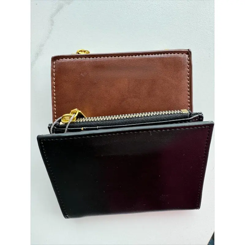 2025 New Women's Leather Wallet NicheSimple Coin Purse Small And Delicate Design Leather Clip Card Holder unisex 0