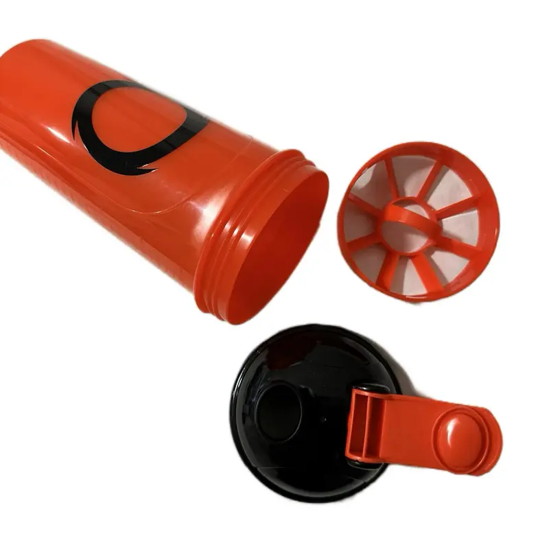 Water bottle for outdoor activities - 600ml Shaker Bottle 20oz Protein Shaker Plastic Bottle Portable Fitness Bottle for Fitness Enthusiasts Athletes 5
