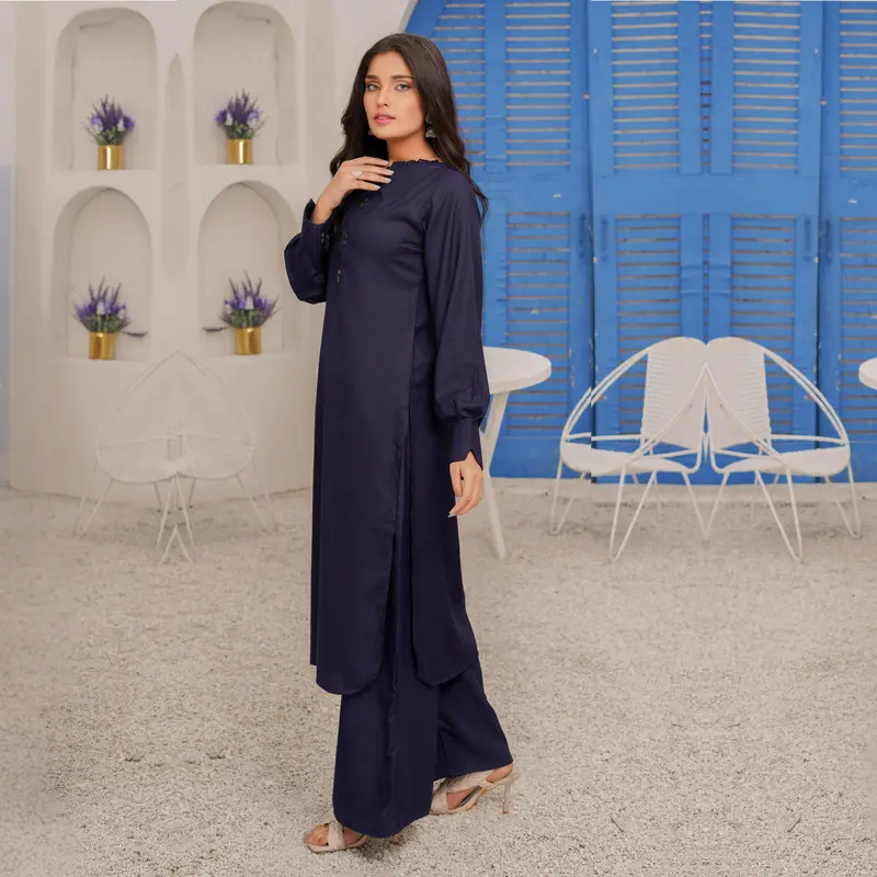 2 Piece Dhanak Pakistani Winter Co-Ords Set Ready to Wear Collection by Simrans | UMSIM6 2