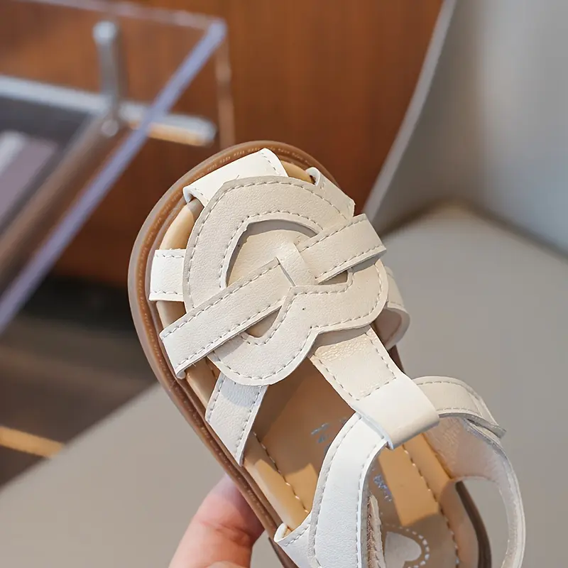 Trendy Solid Color Sandals For Girls, Breathable Lightweight Sandals For Indoor Outdoor Beach, Spring And Summer 8