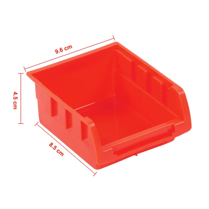 30Holes Plastic Bins Wall Mount Storage Garage Tools Small Parts Organizer Rack Boxes 3