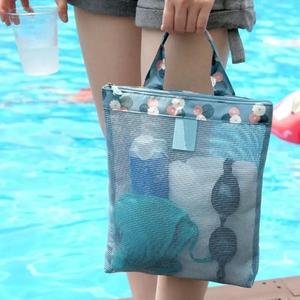 Mesh Swimming Bag, Flower Pattern Swimming Bag, Swimming Accessories, Swimwear Storage Bag, Sports Handbag, Only Handbag