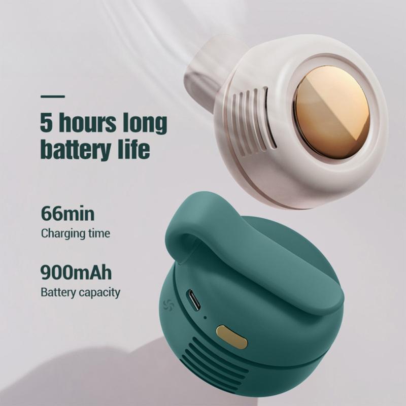 Product Introduction of Portable Silent Mini Bladeless Electric Fan, Adjustable 3-speed Suspended Waist Fan, Rechargeable Rotating Body Fan, Suitable for Outdoor 2
