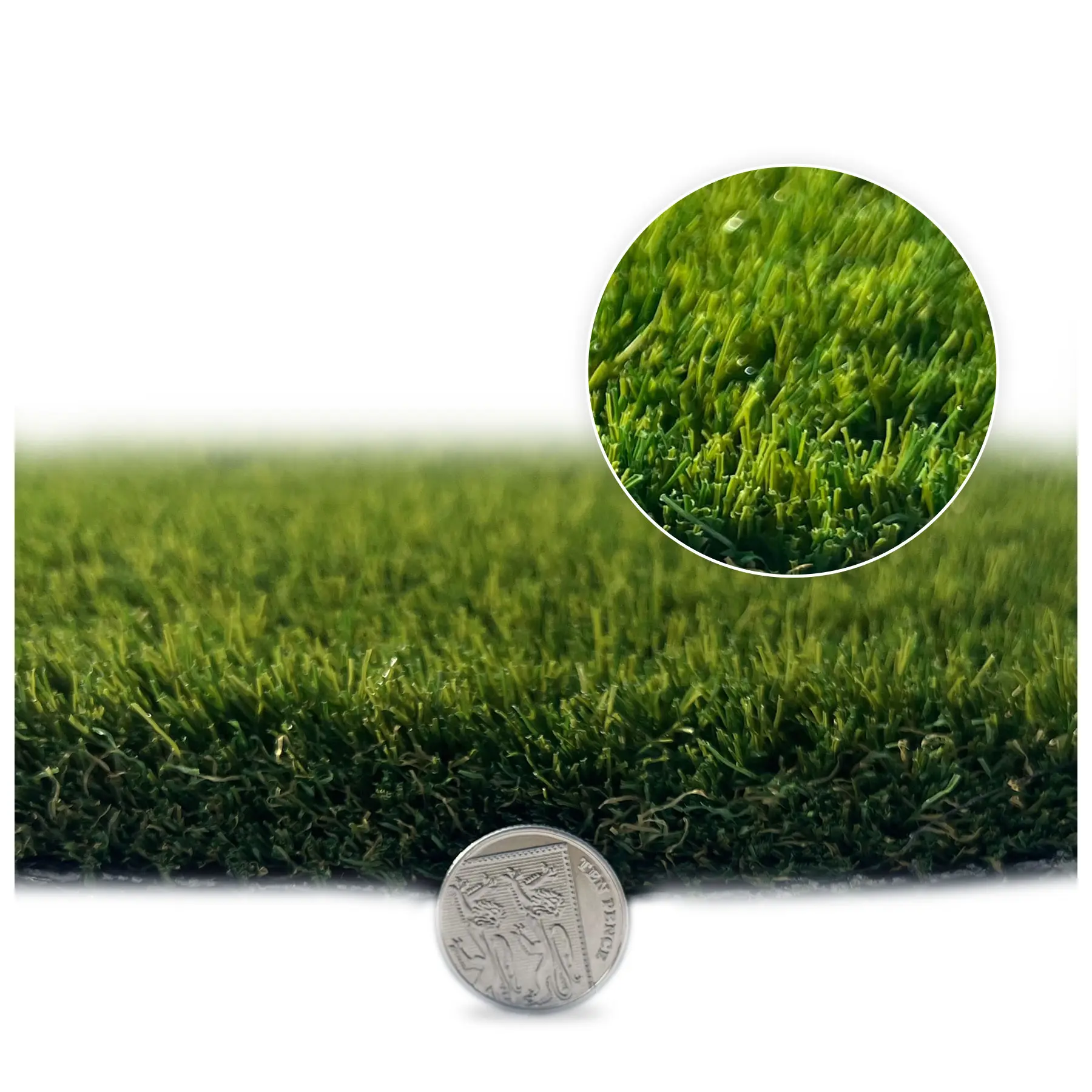 Rio 40mm Super Soft Artificial Grass, Perfect Grass For Kids & Pets, Premium Artificial Grass For Lawn Patio, 8 Years Warranty - 1m(3'3") X 4m(13'1")-4m²