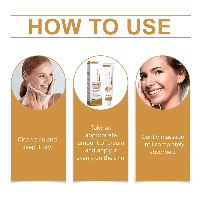 Botulinum toxin bee venom cream wrinkles firming, moisturizing, lifting and restoring all skin types, anti-aging bee venom cream, face cream moisturizing agent 4