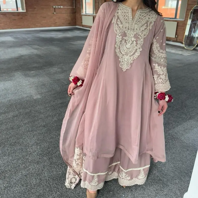 JANAN Luxury Chiffon 3 Piece Suit for Women - Pakistani and Indian Style - Casual, Womenswear, Eid 6