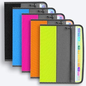 13 Pocket zip Folder file with Sticky Labels, Document Organizer Expanding 7