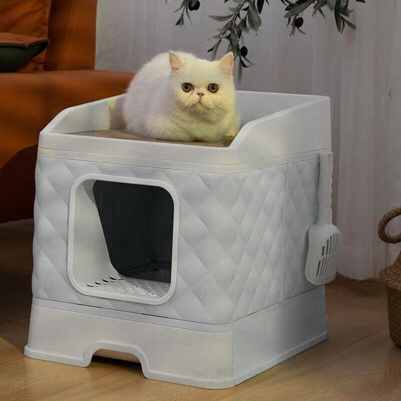 Product Introduction of XL Large Cat Litter BoxAnti-Splashing Cleaning Cat Pan Drawer 23