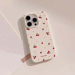 Cherry Pattern Phone Case, Decorative Phone Protector Cover, Phone Accessories Compatible with iPhone 11 12 13 14 15 Pro Max, Casing, Slim Phone Case, Protective